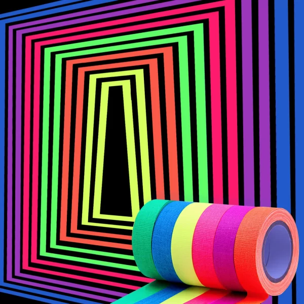 UV Glow Tape Neon Party Stickters Glow in the Dark Black Light Reactive Fluorescent  Birthday Luminous Tapes Wedding Decorations