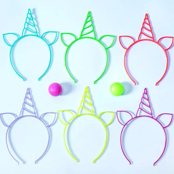 6pcs Fluorescent Hair Hoop Plastic Headband Glow In The Dark Party Supplies Photo Booth For Birthday Wedding Decor Baby Shower - Image 6