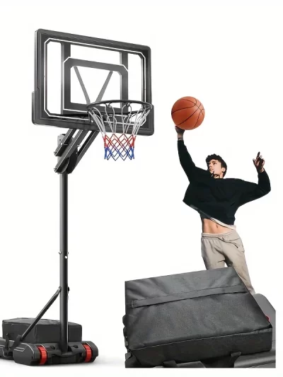 Outdoor Adjustable Backboard, Portable Hoop Court System