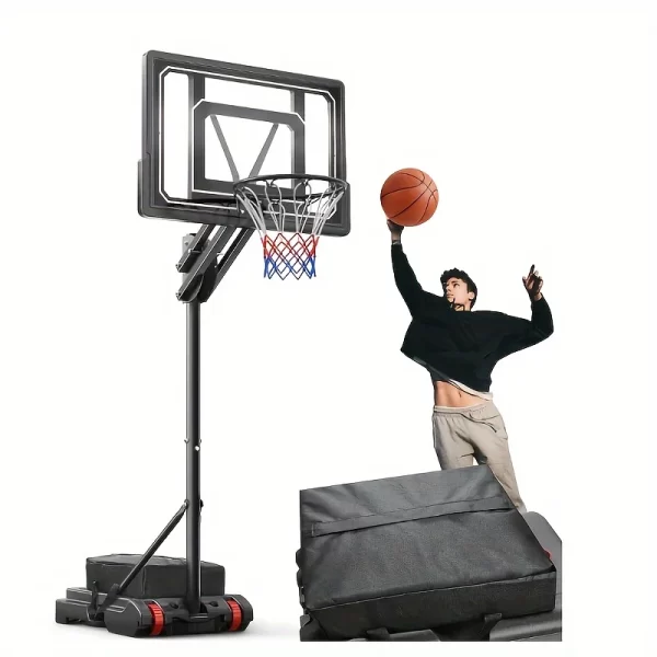 Outdoor Adjustable Backboard, Portable Hoop Court System