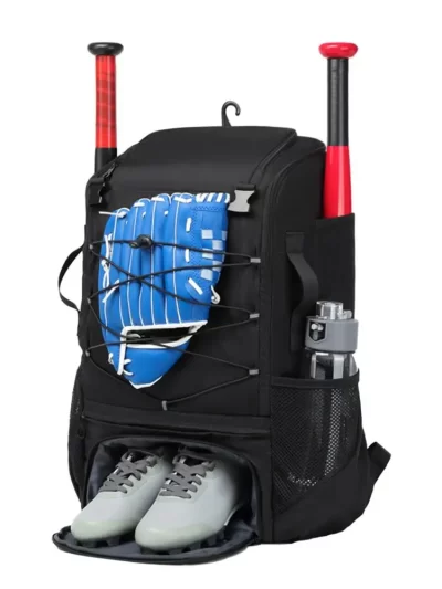 Baseball Equipment Carry Bag Baseball Backpack with Durable Zipper Design Oxford Cloth Material Shoe Compartment for Sports