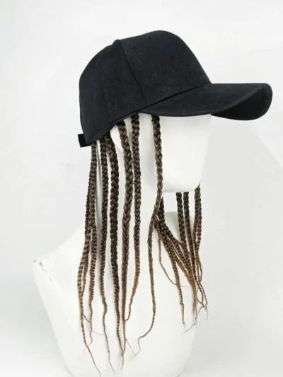 Summer Unisex Lady Men Baseball Cap Hat With Dreadlocks Wig Hip-Hop Punk Dirty Hair Braid Visors Hats