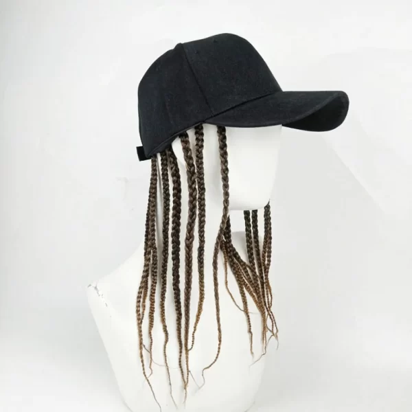 Summer Unisex Lady Men Baseball Cap Hat With Dreadlocks Wig Hip-Hop Punk Dirty Hair Braid Visors Hats