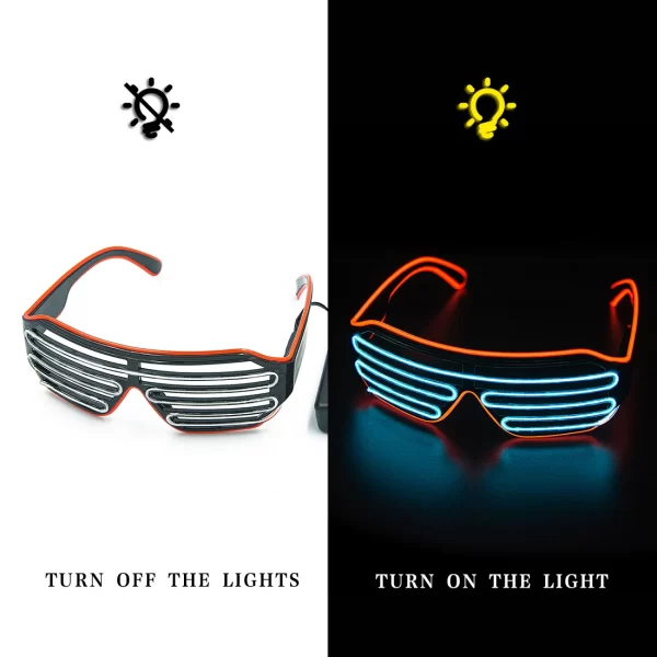 Glowing Glasses LED Gafas Luminous Bril Neon Christmas Glow Sunglasses Flashing Light Glass for Party Supplies Prop Costumes New - Image 6