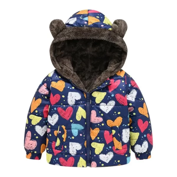 Baseball Jacket Kids Boys Winter Coat Autumn And Winter Hooded Cotton Coat Jacket Zip Up Kids Warm Outerwear Coat supplies - Image 2