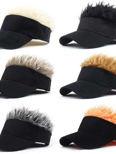 2022 Baseball Cap With Spiked Hairs Wig Baseball Hat With Spiked Wigs Men Women Casual Concise Sunshade Adjustable Sun Visor