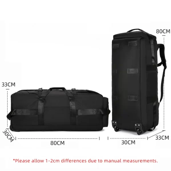 Foldable Traveling Wheeled Bags Unisex Universal Travel Bag with Wheel Large Capacity Luggage Storage Handbag Waterproof XM135 - Image 4