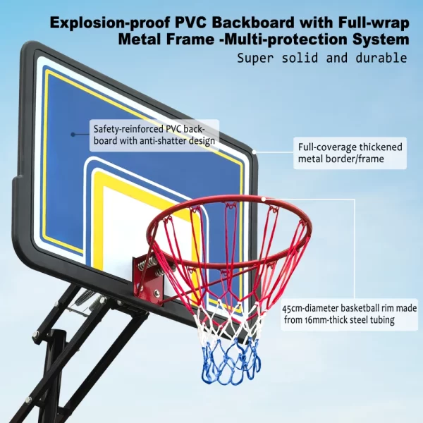 Portable Basketball Hoop for Youth Adults & Professional Match - Image 5