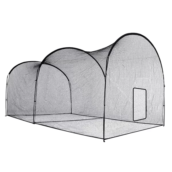Baseball Softball Hitting Cage and Frame Backyard Training Equipment Freestanding Portable Batting Cage Pitching Practice Net - Image 2