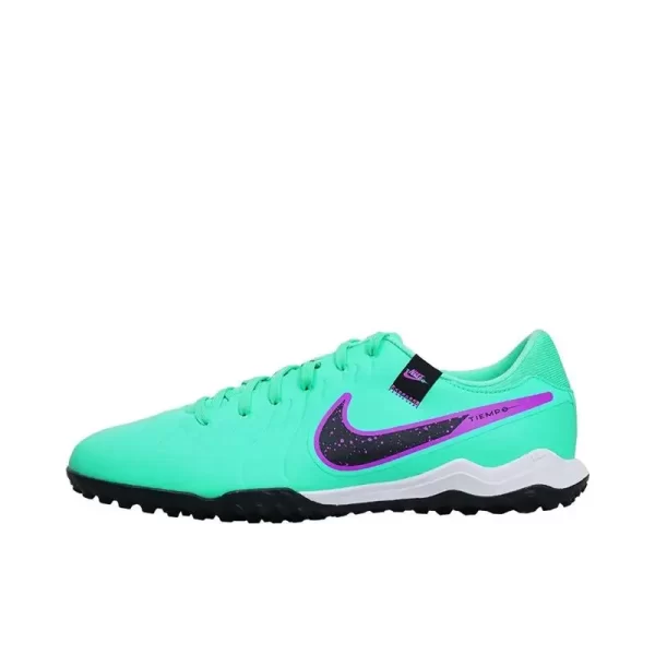 Nike Tiempo Legend 10 Academy IC Artificial Grass Wear Resistant Shock Absorption Comfortable Anti-slip Football Shoes White Red - Image 9