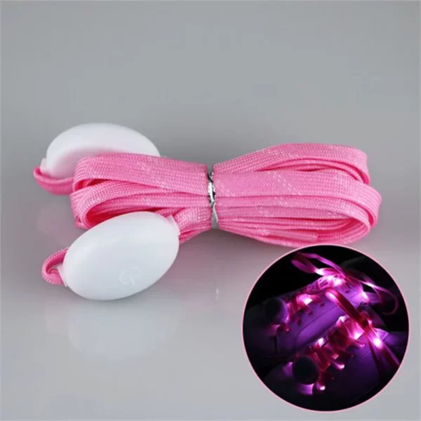 2Pcs LED Sport Luminous Shoelaces Glow Shoe Strings Round Flash Light Shoelaces Batteries No Tie Lazy Shoe Laces Party Decor - Image 4