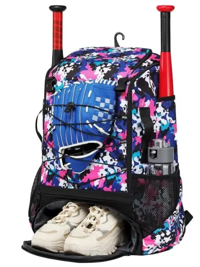 Baseball Softball Bag Backpack with Shoes Compartment Youth Bat Bags For Boys Waterproof Baseball & Softball Backpack Bat Bag