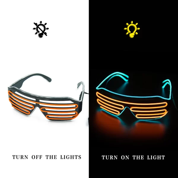 Glowing Glasses LED Gafas Luminous Bril Neon Christmas Glow Sunglasses Flashing Light Glass for Party Supplies Prop Costumes New - Image 3