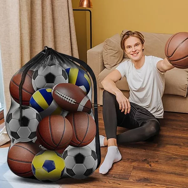 Ball Bag Large Drawstring Baseball Adjustable Strap - Image 4