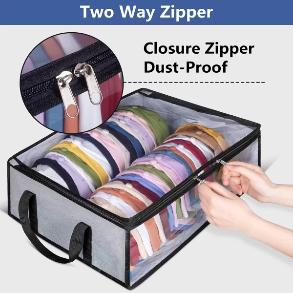 9PCS Baseball Hat Organizer with HandleLarge Capacity Hat Organizer Holds Up To 40 Hats Closet Organizer - Image 5
