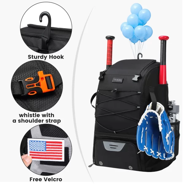 American Baseball Backpack Kits Softball Backpack Large Capacity Portable Multifunctional Sports Bag Travel Backpack - Image 4