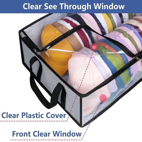 9PCS Baseball Hat Organizer with HandleLarge Capacity Hat Organizer Holds Up To 40 Hats Closet Organizer - Image 4