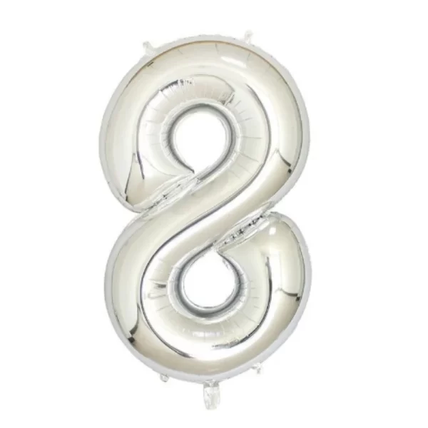 Disney 40 inch silver numeral slim body American version aluminum film balloon birthday party decoration - Image 9
