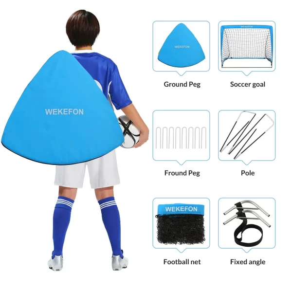 Soccer Goal Kids Soccer Net for Backyard Set of 2 - Image 7