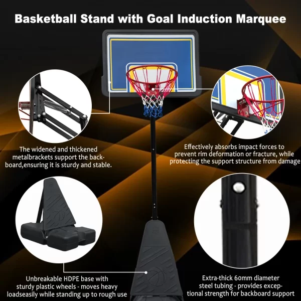 Portable Basketball Hoop for Youth Adults & Professional Match - Image 6
