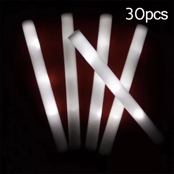 15/30Pcs LED Glow Sticks Bulk Colorful RGB Glow Foam Stick Cheer Tube Dark Light for Xmas Birthday Wedding Party Supplies - Image 10
