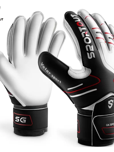 Sportout Youth&Adult Goalie Goalkeeper Gloves,Strong Grip for The Toughest Saves, with Fingerave& 4+3MM Latex