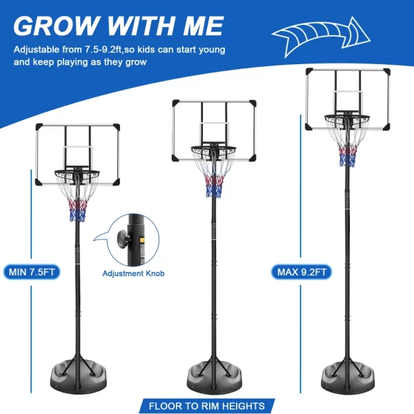 Portable Basketball Hoop System for Youth Adults Indoor Outdoor - Image 4