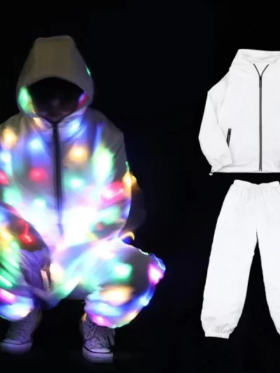 Creative Light Emitting Pants Waterproof Clothes Dancing Colorful Flash LED Lighs Pant Christmas Party Clothes Luminous Costume