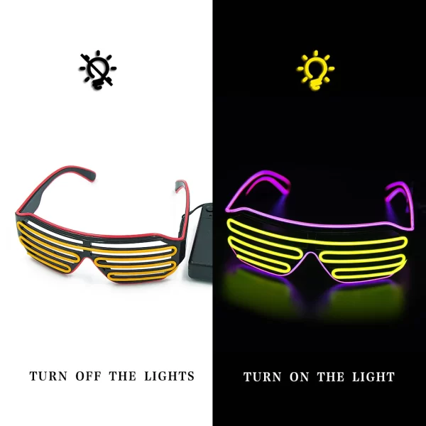 Glowing Glasses LED Gafas Luminous Bril Neon Christmas Glow Sunglasses Flashing Light Glass for Party Supplies Prop Costumes New - Image 5