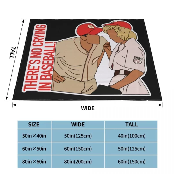 There's No Crying In Baseball A League Of Their Own Blankets Flannel Decoration Throw Blanket for Bedding Bedroom Bedding Throws - Image 5