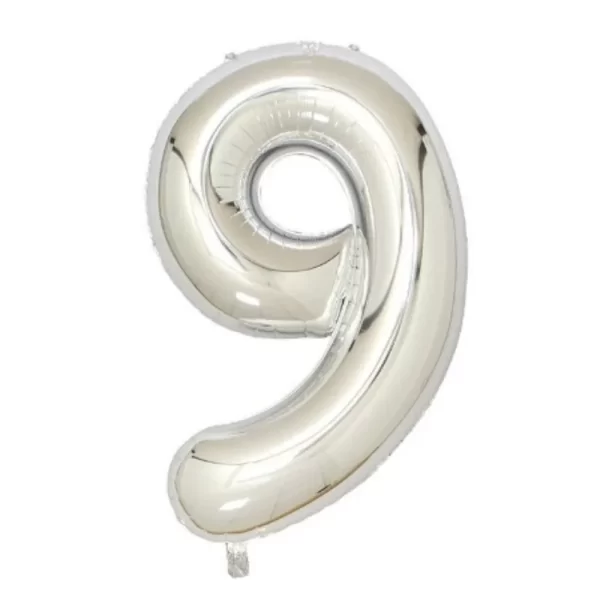 Disney 40 inch silver numeral slim body American version aluminum film balloon birthday party decoration - Image 7