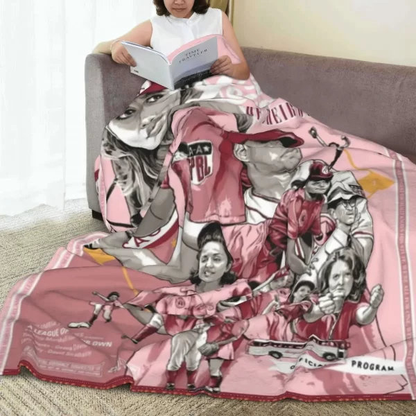 A League Of Their Own Baseball Movie Flannel Blanket Creative Throw Blanket for Home 200x150cm Bedspread - Image 2