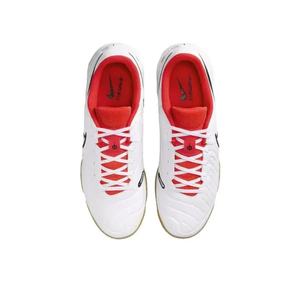 Nike Tiempo Legend 10 Academy IC Artificial Grass Wear Resistant Shock Absorption Comfortable Anti-slip Football Shoes White Red - Image 5