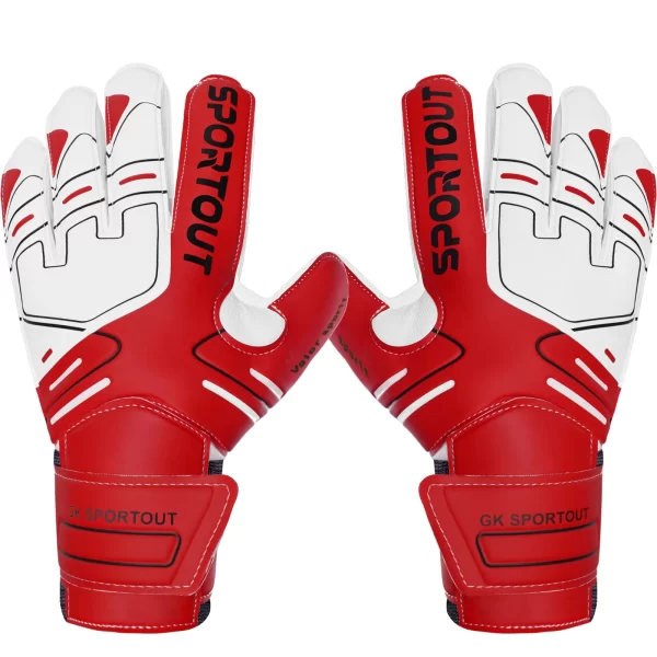 Sportout Youth&Adult Goalie Goalkeeper Gloves,Strong Grip for The Toughest Saves, with Fingerave& 4+3MM Latex - Image 11