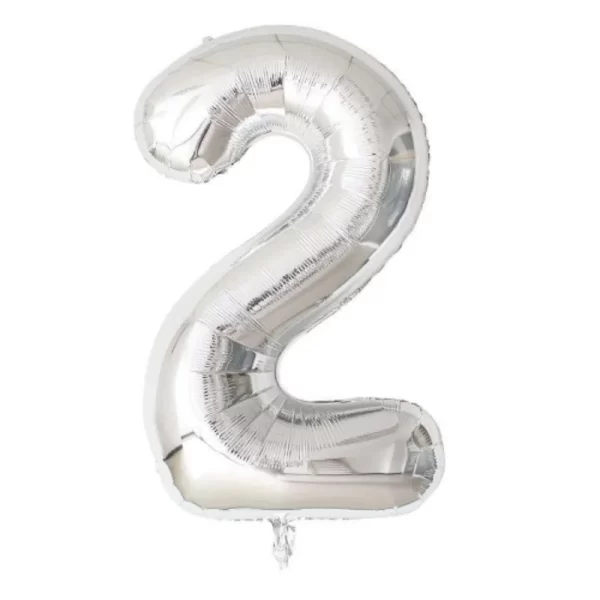Disney 40 inch silver numeral slim body American version aluminum film balloon birthday party decoration - Image 4
