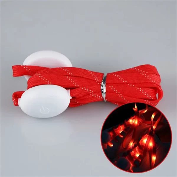 2Pcs LED Sport Luminous Shoelaces Glow Shoe Strings Round Flash Light Shoelaces Batteries No Tie Lazy Shoe Laces Party Decor - Image 8