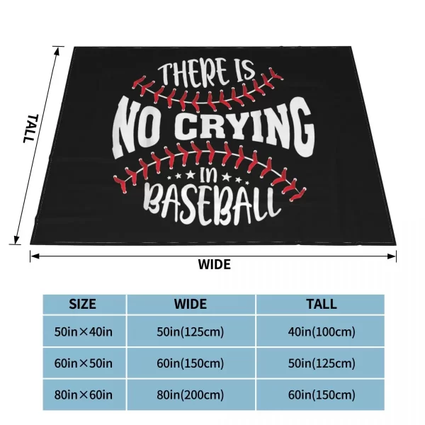 A League Of Their Own There Is No Crying In Baseball Knitted Blanket Wool Throw Blanket Airplane Travel Printed Warm Bedspreads - Image 4