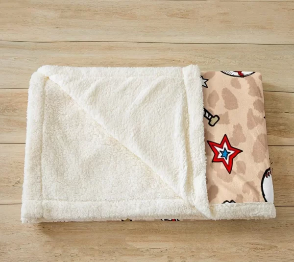Kids Baseball Throw Blanket Cartoon Baseball Bat and Hat Bed Blanket for Boys Teens Girls Room Decor Brown Leopard - Image 3