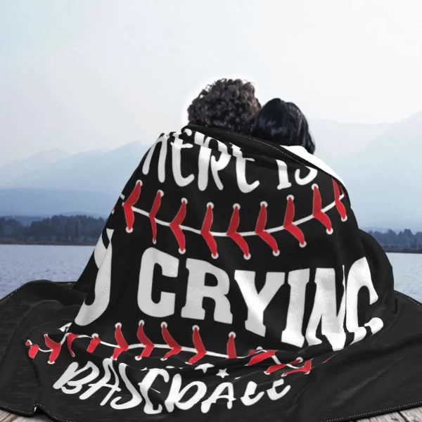 A League Of Their Own There Is No Crying In Baseball Knitted Blanket Wool Throw Blanket Airplane Travel Printed Warm Bedspreads - Image 2