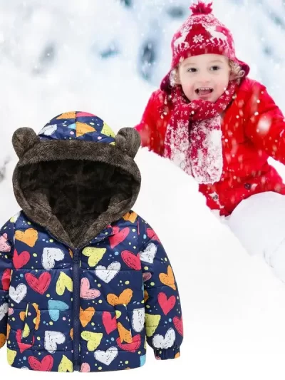 Baseball Jacket Kids Boys Winter Coat Autumn And Winter Hooded Cotton Coat Jacket Zip Up Kids Warm Outerwear Coat supplies