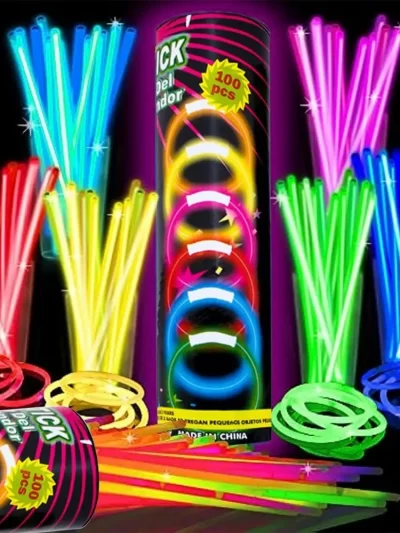 100pcs night glow party supplies with connectors, children's or adult party glow necklaces and bracelets party decoration  glow