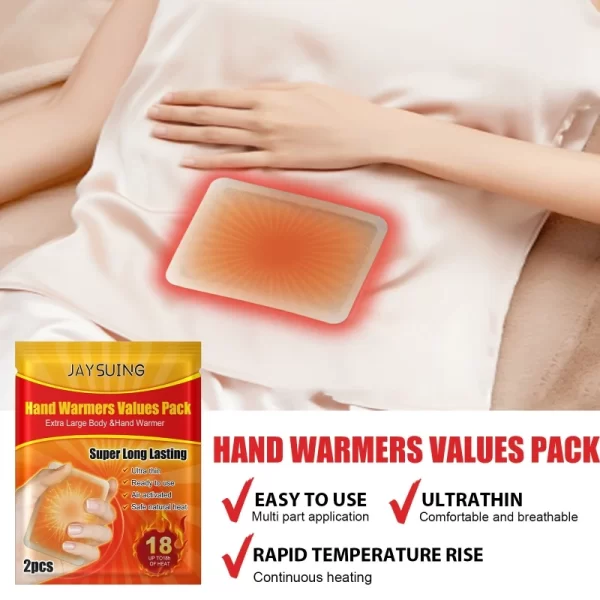 Pack of 2/20pcs Box Convenient Portable Self Heating Pads Winter Warm Pastes Hand Foot Warmers Heat Packs Cold Proof E7CB - Image 3