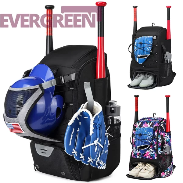 American Baseball Backpack Kits Softball Backpack Large Capacity Portable Multifunctional Sports Bag Travel Backpack