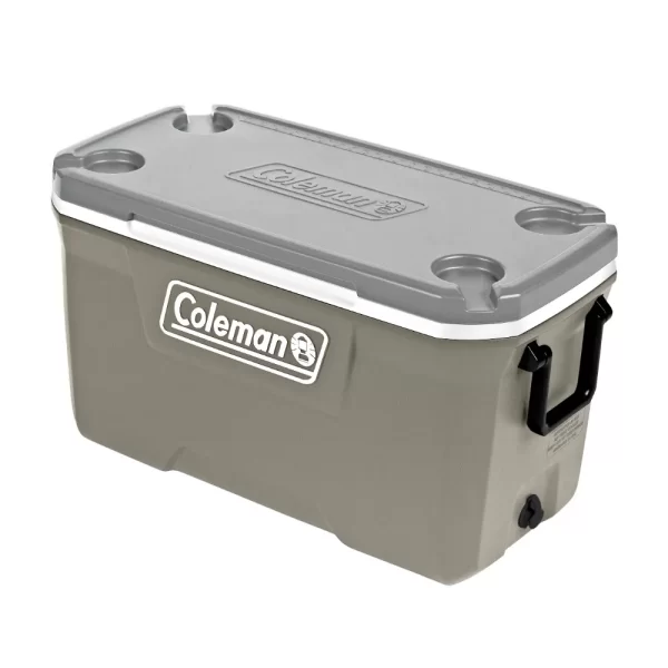 70QT Hard Chest Cooler Box Silver Ash Wheeled Multifunctional Storage Box