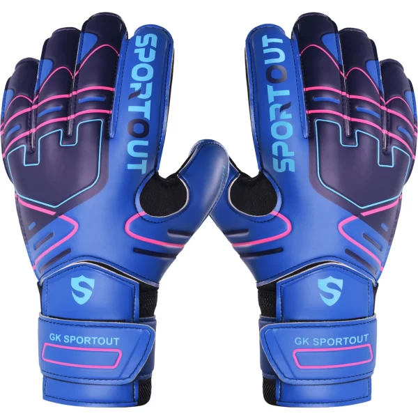 Sportout Youth&Adult Goalie Goalkeeper Gloves,Strong Grip for The Toughest Saves, with Fingerave& 4+3MM Latex - Image 7