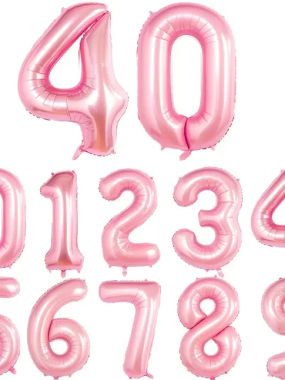 Disney 40 inch pearl pink pearl blue numeral slim body American version aluminum film balloon birthday party decoration