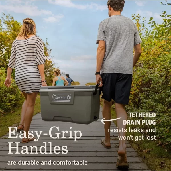 70QT Hard Chest Cooler Box Silver Ash Wheeled Multifunctional Storage Box - Image 5