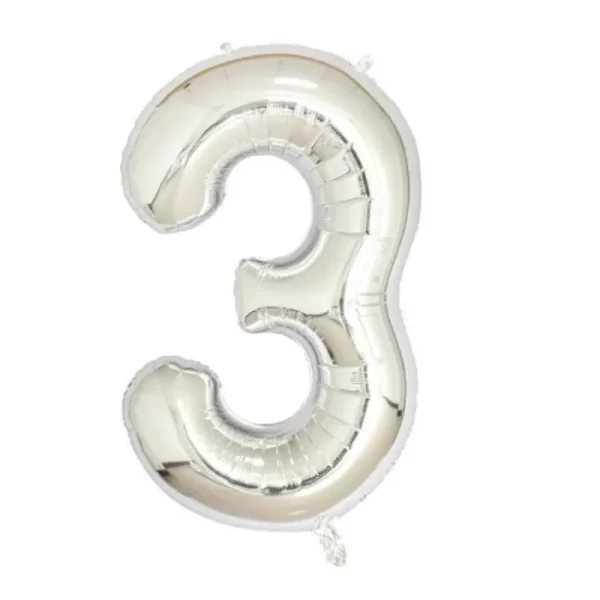 Disney 40 inch silver numeral slim body American version aluminum film balloon birthday party decoration - Image 5