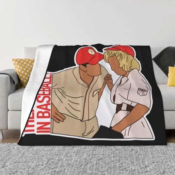 There's No Crying In Baseball A League Of Their Own Blankets Flannel Decoration Throw Blanket for Bedding Bedroom Bedding Throws - Image 2