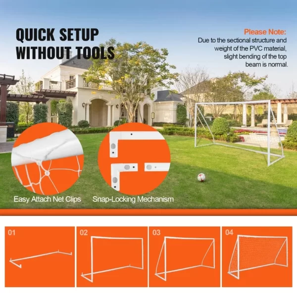 12x6 ft Portable Soccer Goal for Adults/Kids - Image 6